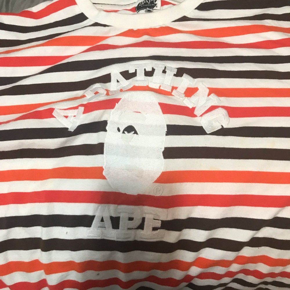 BAPE XL striped T-shirt